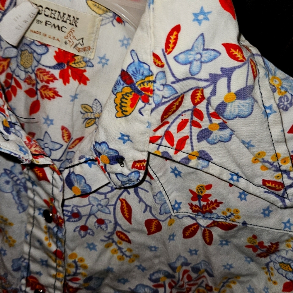 Vintage 70s sleeveless western shirt